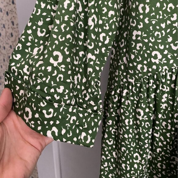 Tuckernuck Green Abstract Floral Shirt Dress - Picture 4 of 6